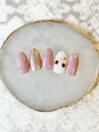 リシェル(RICHELLE) 大人可愛いネイル♪シンプルベースにさくらんぼのアクセント。
