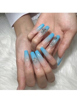 ラヴェル アール(La Bell R)/水色ネイル