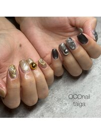 アシメカラーデザインネイル