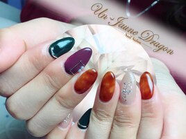 シンプル☆べっ甲ネイル