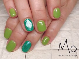 お客様、宝石ネイル
