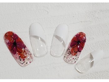 ビーケア 自由が丘店(B.care)/フラワーネイル¥6480