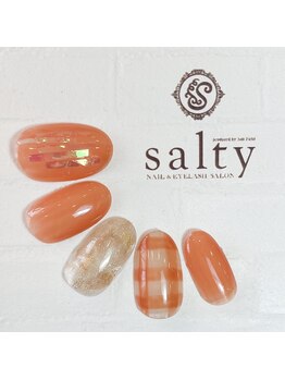 ネイルアンドアイラッシュサロン ソルティ 寺田町(salty)/シースルーチェック