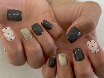ディーネイル 池袋(D-nail)/【山崎】モノクロはあとネイル