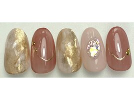 奥行きニュアンスネイルデザイン