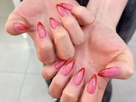 レッド×ピンクフレンチ
