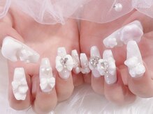 ミイネイル(Me nail)/ホワイトネイル/長さだしネイル