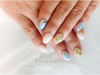 ネイルサロン ビューティーマジック 川口店/水面柄ネイル　