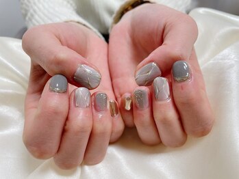 キキネイル たまプラーザ店(kikinail)/1月定額B 大理石ネイル