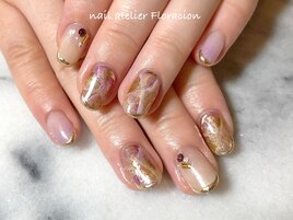 贅沢アートの褒められネイル64