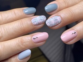 【定額】チェックネイル