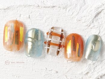 ネイルメゾン 池袋店(NAIL MAISON)/うるうる韓国チェック￥10550