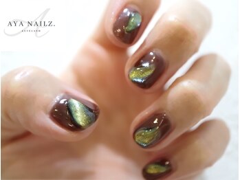 アヤネイルズ アンド アイラッシュ(AYA NAILZ.＆Eyelash)/ぷくぷくネイル秋デザイン