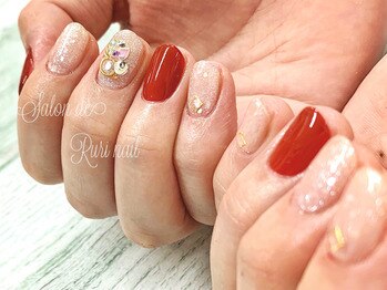サロンドルリネイル(salon de Ruri nail)/◎きれいめ*シェルデザイン