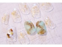 ラルネイル 大宮(Lull. nail)/＊ターコイズ＊アシメ＊