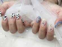 ネイル スパ ココプラス(Nail spa Cocoplus)/ダルメシアンのアシメネイル