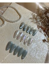 ダイフクネイルズ(Daifuku nails)/夏ブルーキラキラ定額ネイル！