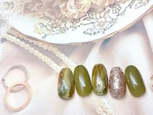 フルールソンネイル(fleur son nail)/９月定額シンプルアート