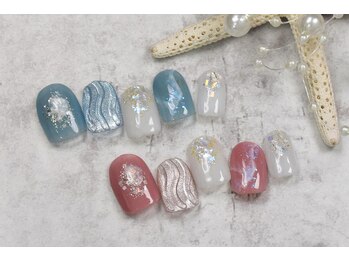 ネイルサロンプリッシュ 横浜店(prish)/7000円　パールジェル　くねくね