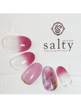 ネイルアンドアイラッシュサロン ソルティ 寺田町(salty)/グラデーションネイル