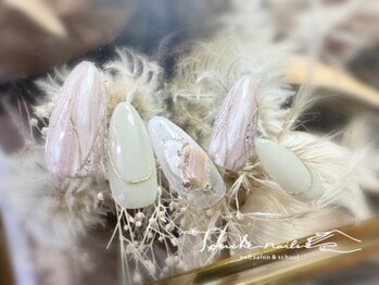トゥーシェネイルズ(Touche'nails)の写真/【定額アート★初回オフ込¥5800】周りからも褒められる大人可愛い、技術が光るハイセンスな指先に☆