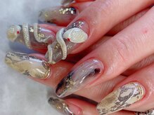 ネイルサロン シェル(Nail Salon SHELL)/ヘビ巻き巻きネイル♪
