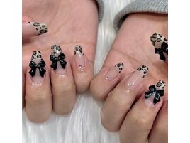 秋冬・ヒョウ柄フレンチリボン