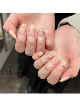 イベル 神戸三宮店(ibelu)/オレンジ　チークネイル