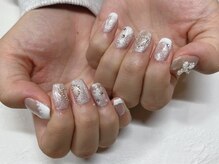 サバビューティースペース 岡崎市(SABA beauty space)/マグネット×リボンネイル