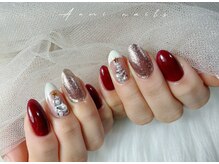 アユミネイル 川崎(Aumi nail)/クリスマスネイルはボルドに！
