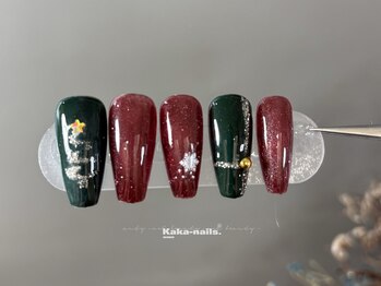 カカネイルズ(Kaka nails)/冬ネイル／クリスマス/雪