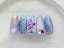 期間限定】紫陽花ネイル