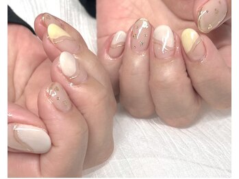 ニーネイル 阿波座(nii_nail)/大人綺麗めアート