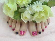 プルミエ ネイル(Premier Nail)/赤ピンク☆べっ甲ネイル