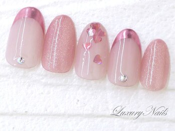 ラグジュアリーネイルズ アカバネ(Luxury Nails Akabane)/キュート*ミラーフレンチ
