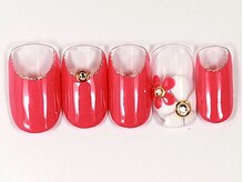 オハナレイ LEALEA FITNESS&SPA 東戸塚店内/ガーリーフラワー*モテネイル