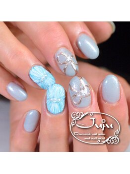 ジュジュ(Juju)/プリーツネイル　リボンネイル
