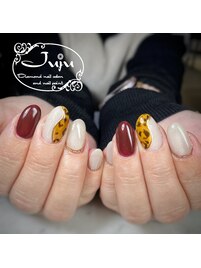 べっ甲＆豹柄ネイル