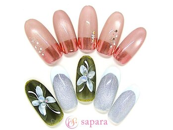 津田沼ネイルサロン サパラ(sapara)の写真/気持ちが高揚する指先を☆素早く丁寧に描かれるアートの数々に思わずため息が♪爪に優しいパラジェル使用◎