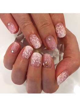 ネイルサロンナエマ(Nail Salon Nahema)/ラメグラデーション・フラワー
