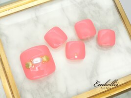 (912)ワンポイント貝殻ネイル