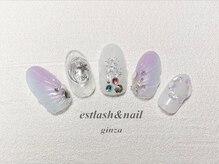 エストラッシュアンドネイル 銀座店(est lash&nail)/マーメイドネイル　シェルネイル