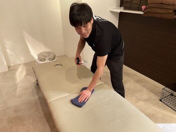 アスフィット 亀有(ASFiT)/コロナ対策２ ベッドの消毒