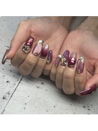 ガラスフレンチネイル[新宿]