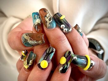 ヌル ネイル 堀江(NURU NAIL HORIE)/アシメ個性派ニュアンスネイル☆