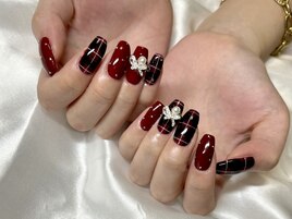 art10本　チェックネイル