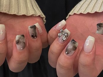 アイネイルズ 天神今泉店(I-nails)/【yuka.t】ニュアンス韓国ネイル