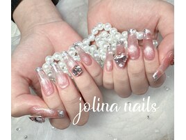 マグネットフレンチ　韓国ネイル