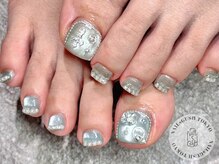 ネイルズガッシュ 溝の口店(NAILs GUSH)/フット/水光マグ/ビジュー