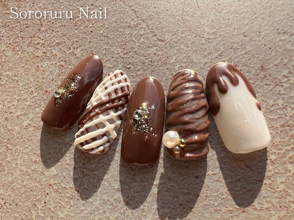 2025年冬】チョコレートのネイルデザイン集｜人気順｜5ページ目  
